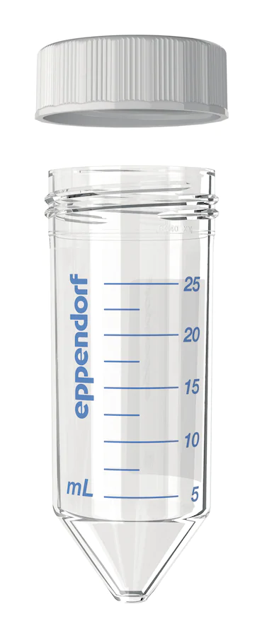 艾本德Eppendorf Conical Tubes 25 mL 帶螺旋蓋, 25 mL, 啟動(dòng)套裝，4  個(gè)單離心管架，6  個(gè)轉(zhuǎn)子適配器，轉(zhuǎn)子孔可容納 50  mL 錐形管, PCR 潔凈級(jí), 無